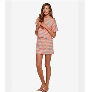 Lilly Pulitzer Pullover Carmine Dress Women's Size Small Multi Make a Splash Str